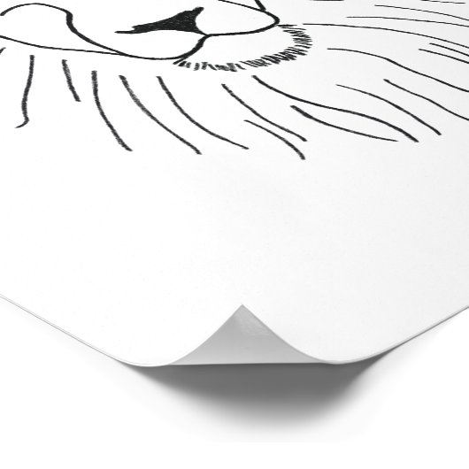 Lijn getrokken Lijn Poster (Hoek)