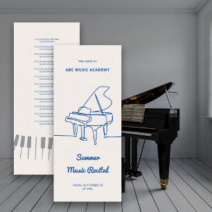 Lijn Grand Piano Muziekuitvoeringsprogramma Lijst Kaart