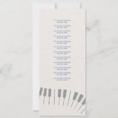 Lijn Grote Piano Muziek Overweging Programma Lijst (Achterkant)