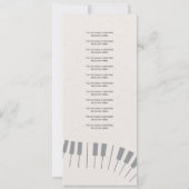 Lijn Grote Piano Muziek Overweging Programma Lijst (Achterkant)