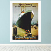 Lijn Hamburg-Amerika ~ XL Canvas Afdruk (Insitu (Houten vloer))