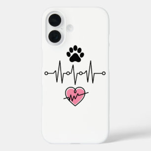 Lijn Hartpoten liefhebbers iPhone 16 Hoesje