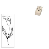 Lijn Illustratie Kunst Bloem Calla Lily Rubberstempel (Gestempeld)