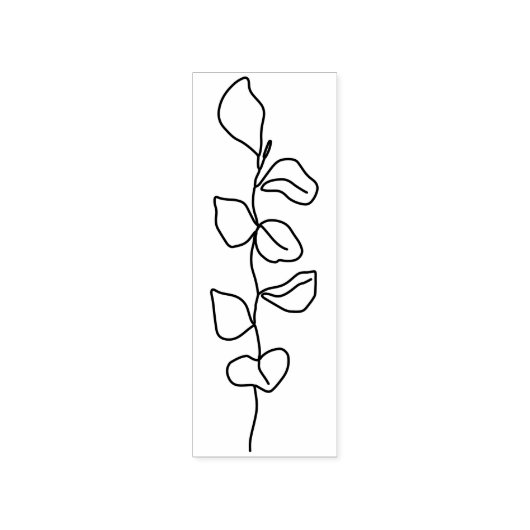 Lijn Illustratie Kunst Bloem Rubberstempel (Afrduk)