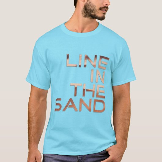 Lijn in het zand t-shirt (Voorkant)