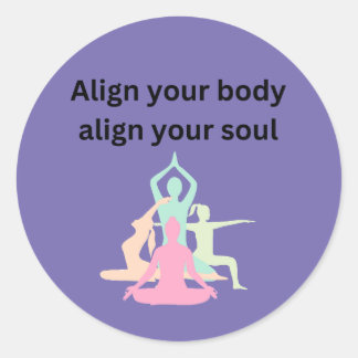 Lijn je lichaam uit, lijn je ziel uit: Yoga Ronde Sticker