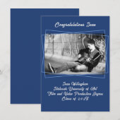 Lijn Kader Zoon Foto Afstudeer Aankondiging (Voorkant / Achterkant)