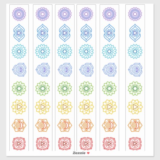 Lijn Kundalini Chakra Sticker (Vel)