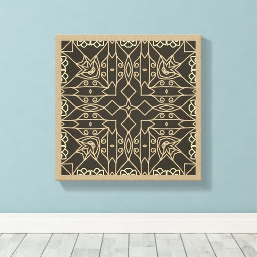 Lijn Kunst Abstract oorspronkelijk verblijf gecent Canvas Afdruk (Insitu (Houten vloer))