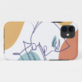 lijn kunst tekening poster van vrouw die koffie dr Case-Mate iPhone case (Achterkant (horizontaal))