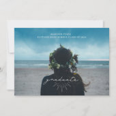 Lijn Kunst Wit het Afstuderen Horizontale Foto van Aankondiging (Voorkant)