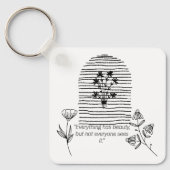  LIJN KUNSTBLOEM MET QUOTE SLEUTELHANGER (Voorkant)