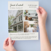 Lijn Kunstlijst Groene Makelaar Flyer (Hand)
