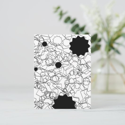 Lijn Kunstpotlood Schets Abstract ontwerp Papier t Briefkaart (Staand voorkant)