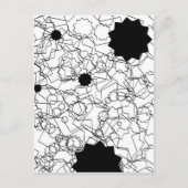 Lijn Kunstpotlood Schets Abstract ontwerp Papier t Briefkaart (Voorkant)