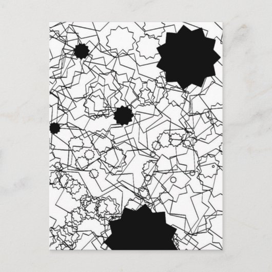 Lijn Kunstpotlood Schets Abstract ontwerp Papier t Briefkaart (Voorkant)