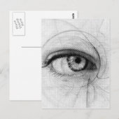 Lijn Kunstpotlood Schets Ontwerp Papierafwerking E Briefkaart (Voorkant / Achterkant)