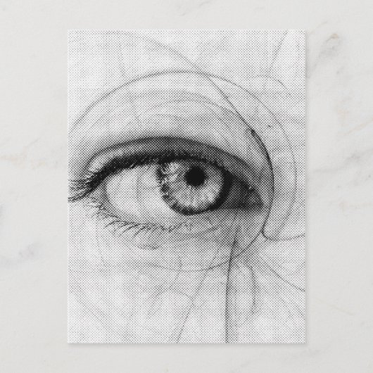 Lijn Kunstpotlood Schets Ontwerp Papierafwerking E Briefkaart (Voorkant)