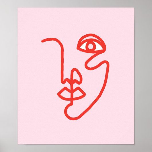 Lijn Kunstvlak kleurenblok Kunst Afdrukken Poster (Voorkant)