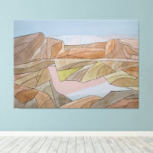 Lijn met verloren Waterverf Lijn afdrukken (Insitu (Houten vloer))