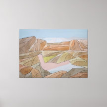 Lijn met verloren Waterverf Lijn afdrukken