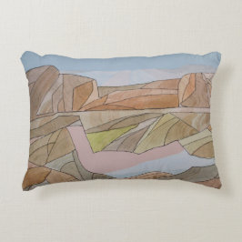 Lijn met verloren Waterverf Lijn afdrukken Accent Kussen