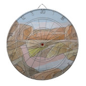 Lijn met verloren Waterverf Lijn afdrukken Dartbord (Voorkant)