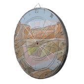 Lijn met verloren Waterverf Lijn afdrukken Dartbord (Voorkant Rechts)