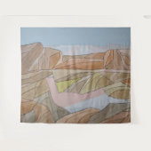 Lijn met verloren Waterverf Lijn afdrukken Wandkleed (Voorkant (horizontaal))