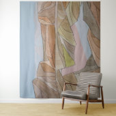 Lijn met verloren Waterverf Lijn afdrukken Wandkleed (In situ)