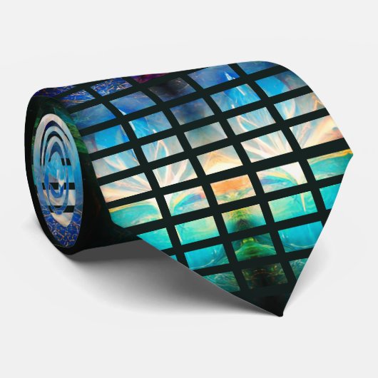 Lijn nucleaire explosie vol nek stropdas (Opgerold)