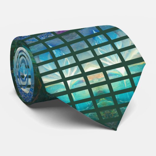 Lijn nucleaire explosie volle Stropdas (Opgerold)