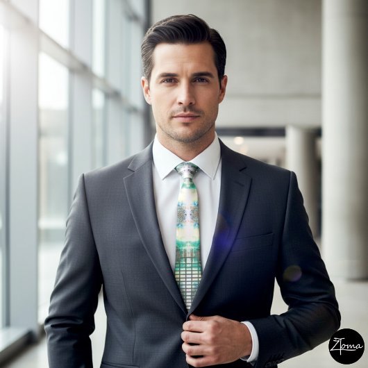 Lijn nucleaire explosie volle Stropdas