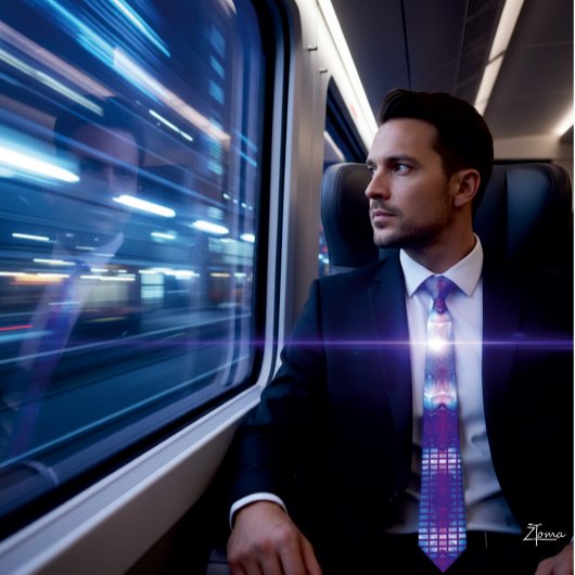 Lijn nucleaire explosie volle Stropdas