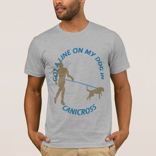 Lijn op mijn hond in kanicroscoop t-shirt (Voorkant)