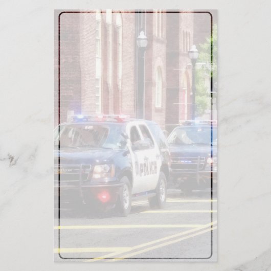Lijn politieauto's briefpapier (Voorkant)