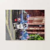 Lijn politieauto's legpuzzel (Horizontaal)