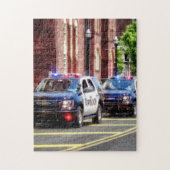 Lijn politieauto's legpuzzel (Verticaal)