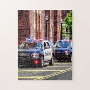 Lijn politieauto's legpuzzel