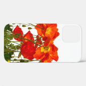 Lijn rode papaver, geïsoleerd, achtergrond, schoon Case-Mate iPhone case (Achterkant (horizontaal))