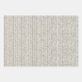 Lijn textuur minimalistisch rustiek inpakpapier vel (Voorkant)