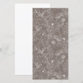 Lijn tropische bloemen en palmbladeren. aankondiging (Voorkant / Achterkant)