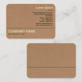 Lijn v2 - Cream en Black - Cardboard Visitekaartje (Voorkant / Achterkant)