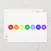 Lijn van 7 Chakras Briefkaart (Voorkant / Achterkant)