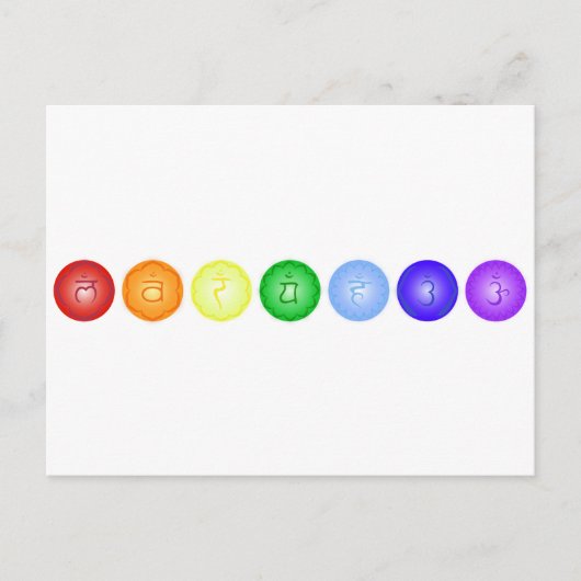 Lijn van 7 Chakras Briefkaart (Voorkant)