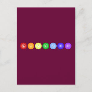 Lijn van 7 Chakras Briefkaart