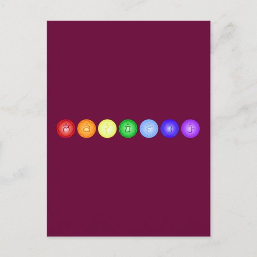 Lijn van 7 Chakras Briefkaart (Voorkant)