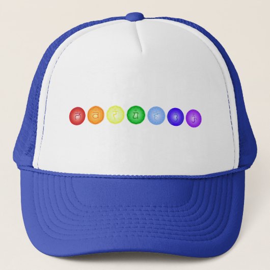 Lijn van 7 Chakras Trucker Pet (Voorkant)