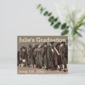 Lijn van afgestudeerden Foto Aankondigingskaart (Staand voorkant)