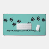 Lijn van Black Paw Prints Design Desk Mat (Keyboard & Muis)